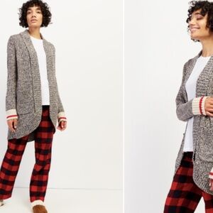 Roots Cotton Cabin Open Cardigan Size Small